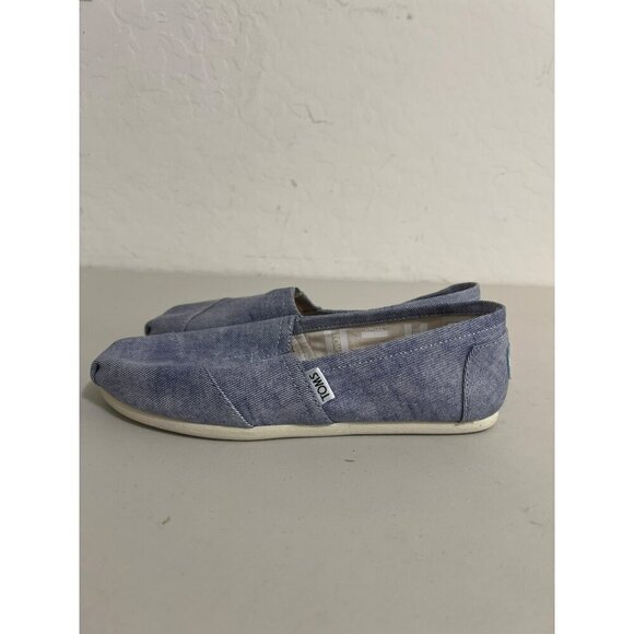 TOMS Sz 8 Womens Light Blue Slip On Shoes Light Denim - Picture 6 of 8